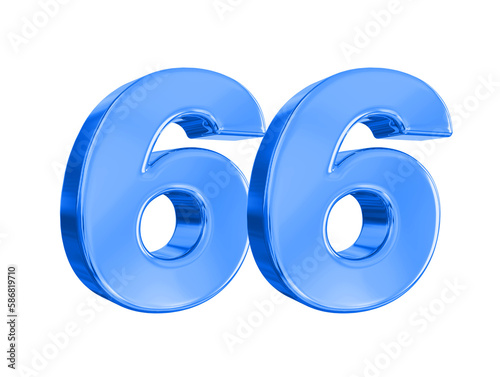 66 Blue Number