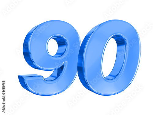 90 Blue Number