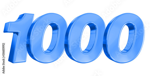 1000 Blue Number