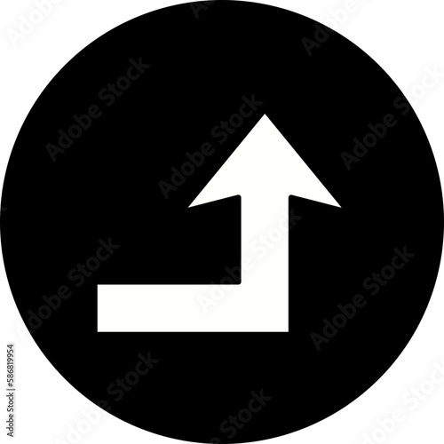 Turn up Glyph Inverted Icon