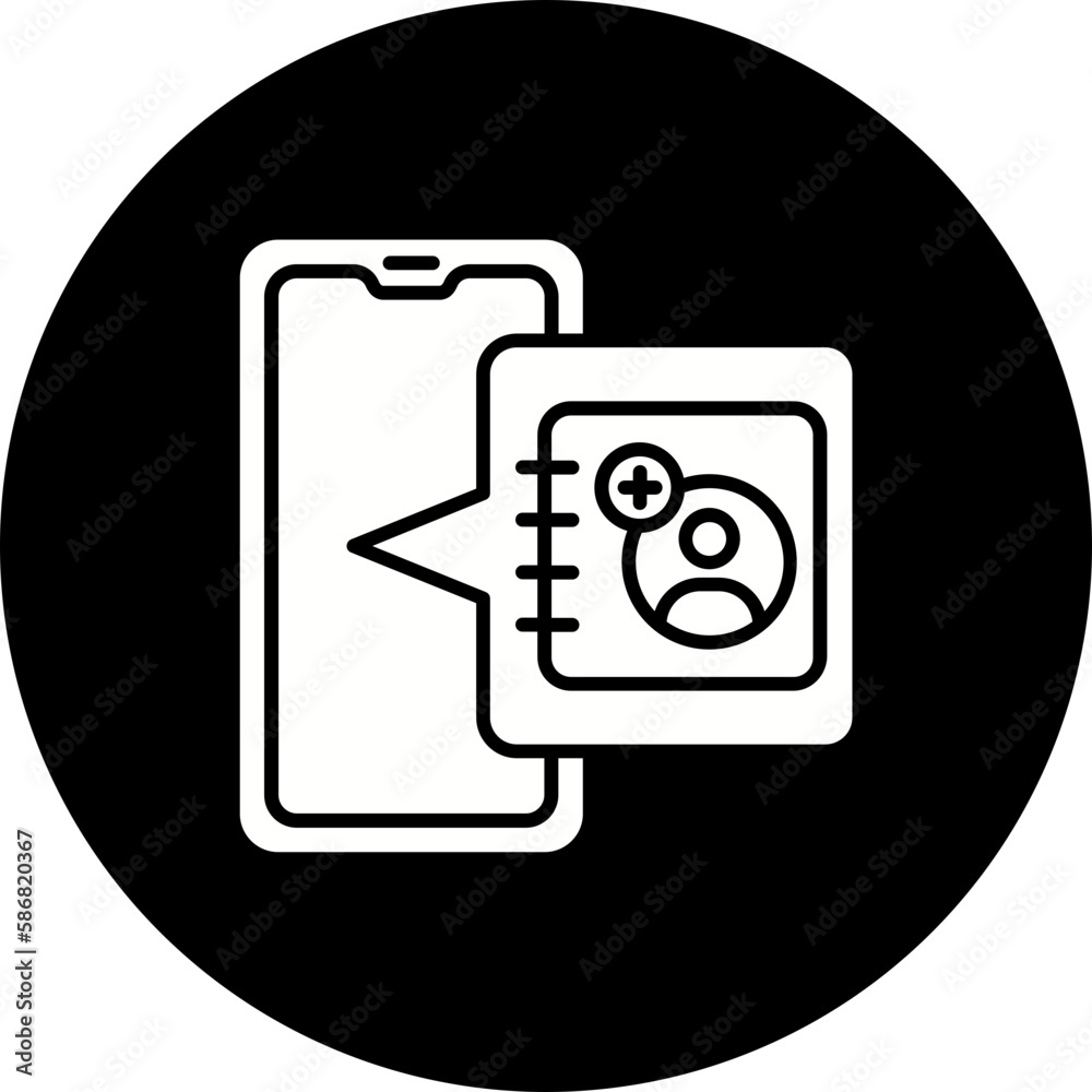 Contact Glyph Inverted Icon Contact Glyph Inverted Icon