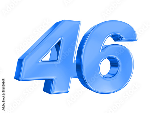 46 Blue Number