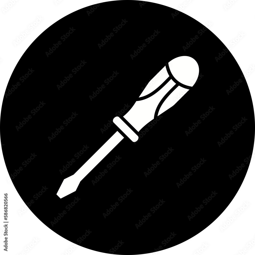 Screwdriver Glyph Inverted Icon Screwdriver Glyph Inverted Icon