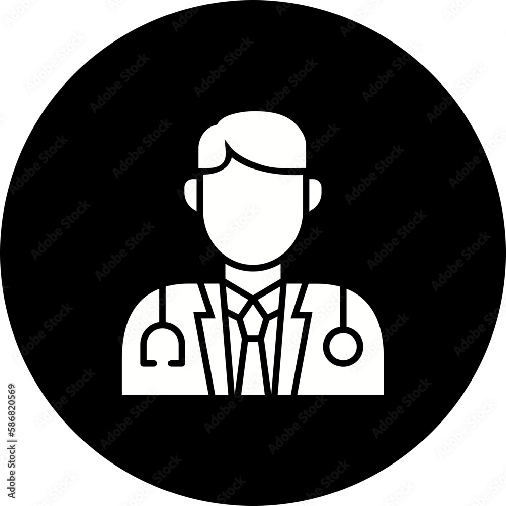 Doctor Glyph Inverted Icon