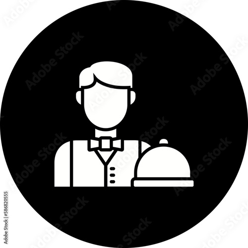 Waiter Glyph Inverted Icon