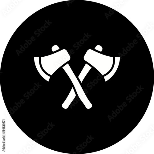 Axes Glyph Inverted Icon