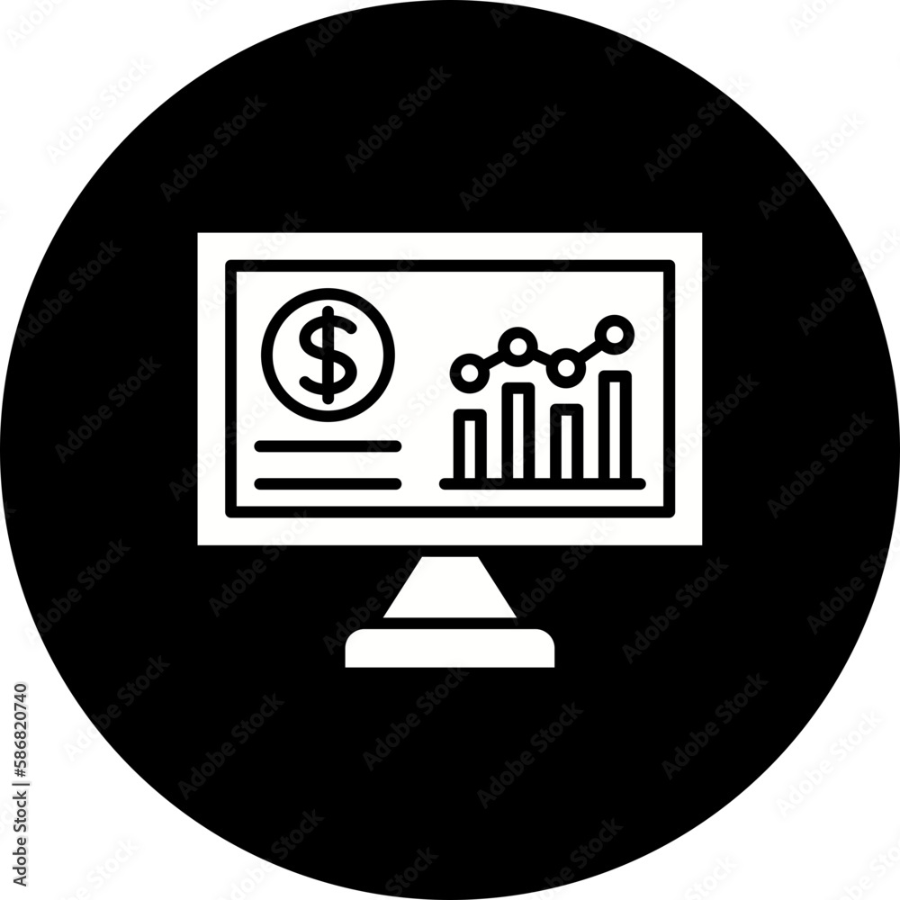 Analytics Glyph Inverted Icon Analytics Glyph Inverted Icon
