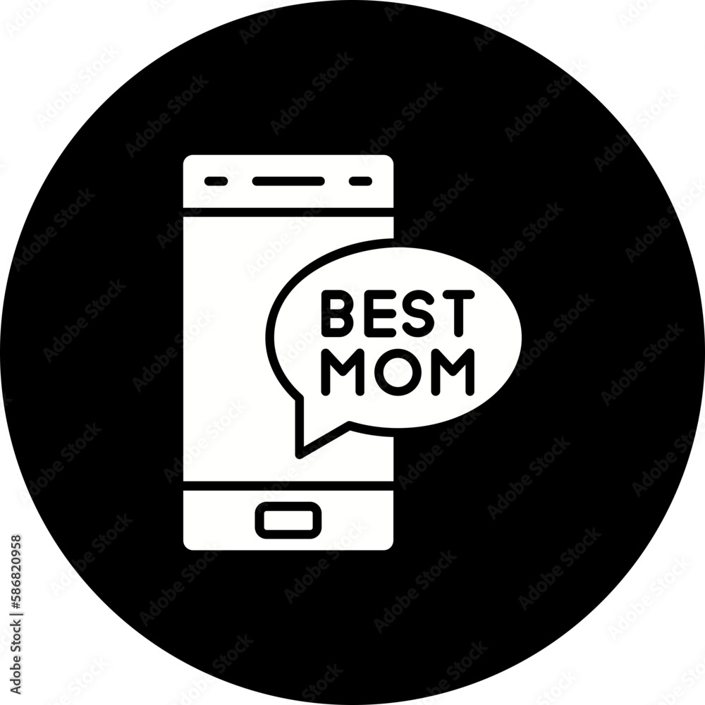 Mobile Phone Glyph Inverted Icon Mobile Phone Glyph Inverted Icon