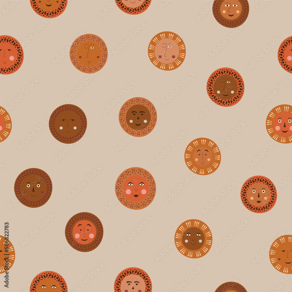 Fototapeta premium Male bizarre visage, abstract personage, mascot design, funny face, cute icon