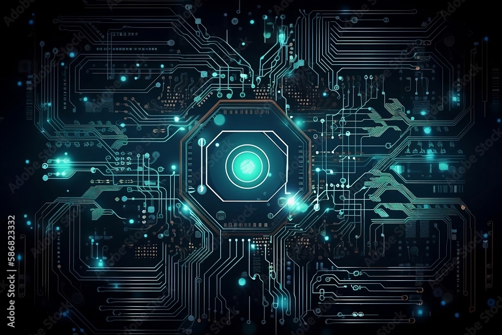 Abstract Blue Digital Circuit Background: Technology, Computers, and Networks for Business Abstract Blue Digital Circuit Background: Technology, Computers, and Networks for Business