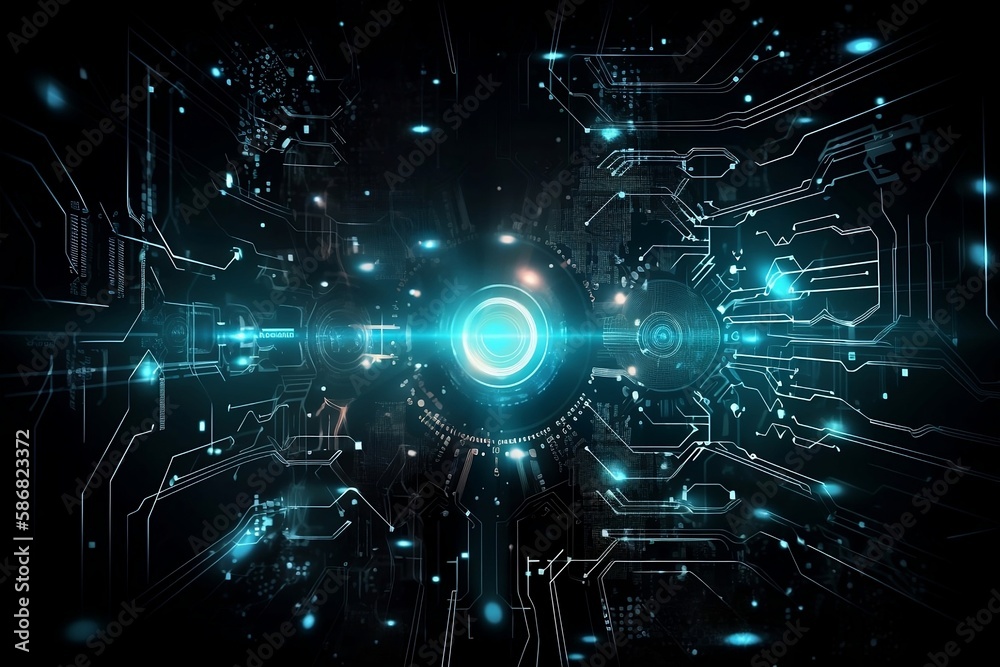Abstract Blue Digital Circuit Background: Technology, Computers, and Networks for Business Abstract Blue Digital Circuit Background: Technology, Computers, and Networks for Business