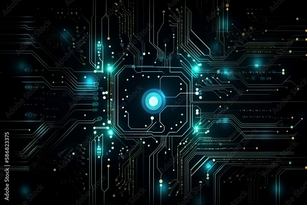 Abstract Blue Digital Circuit Background: Technology, Computers, and Networks for Business Abstract Blue Digital Circuit Background: Technology, Computers, and Networks for Business