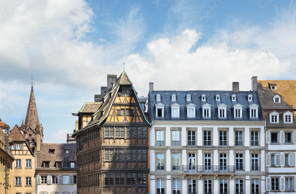 buildings on the streets in Strasbourg France