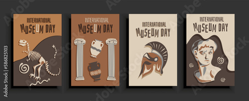 International Museum Day 18 May. illustration vector design posters.