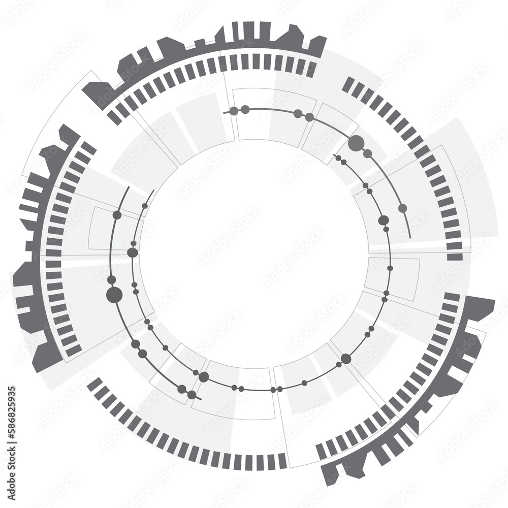 Hi-tech gear design circle digital art technology. PNG file. Hi-tech gear design circle digital art technology. PNG file.