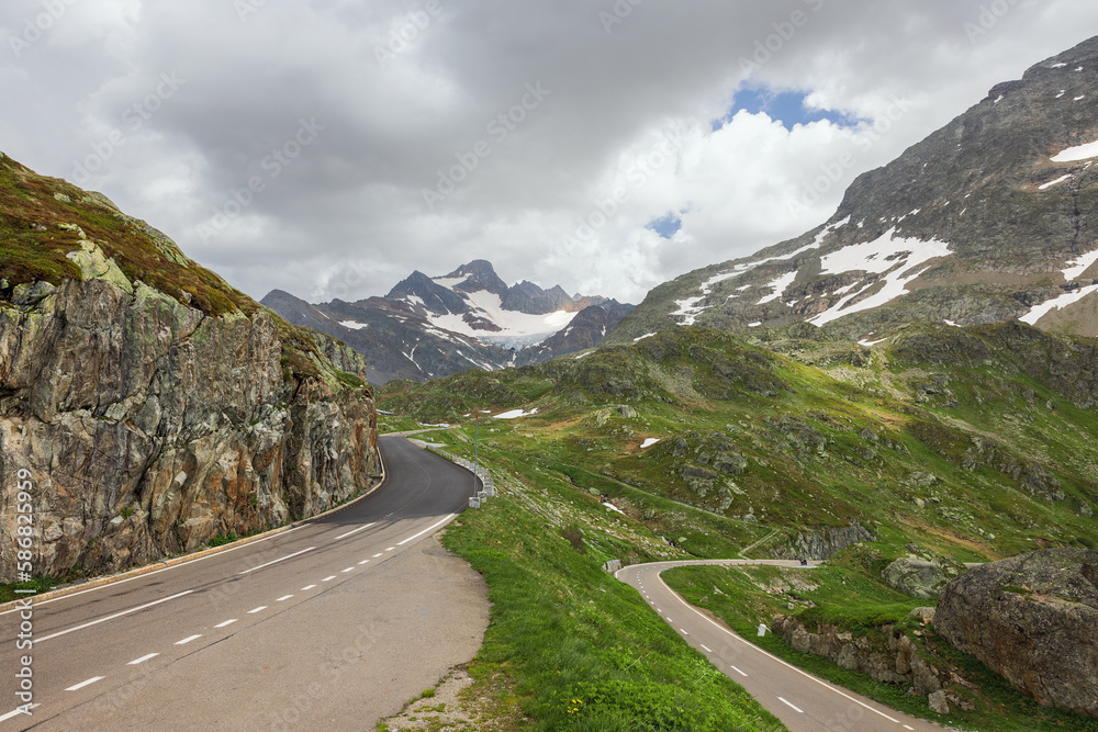 mountain scenery of Sustenpass in the swiss alps mountain scenery of Sustenpass in the swiss alps