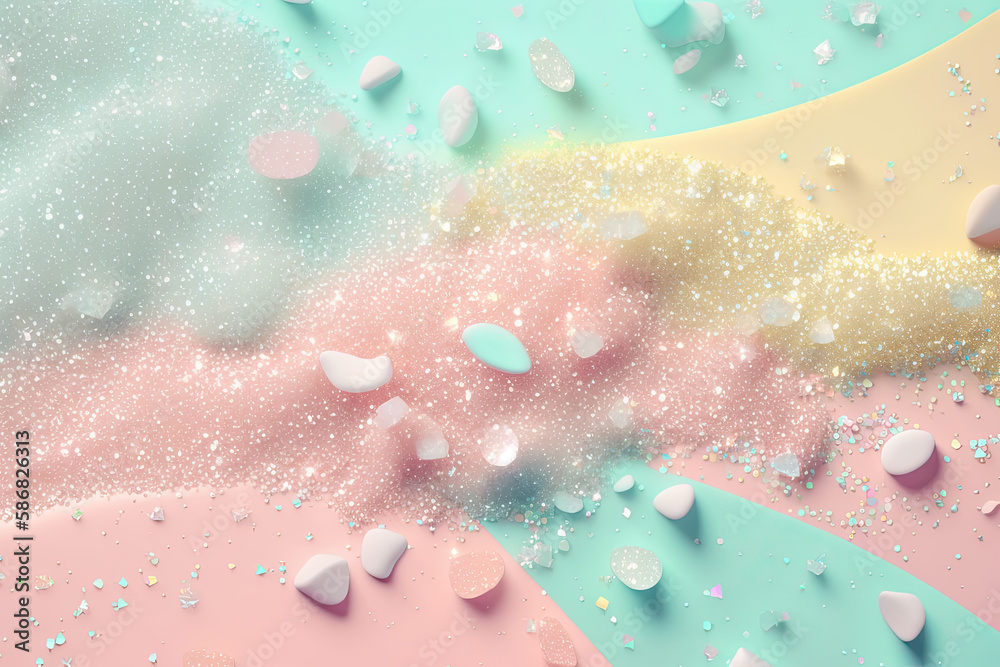Fototapeta premium pastel abstract background with confetti glitter