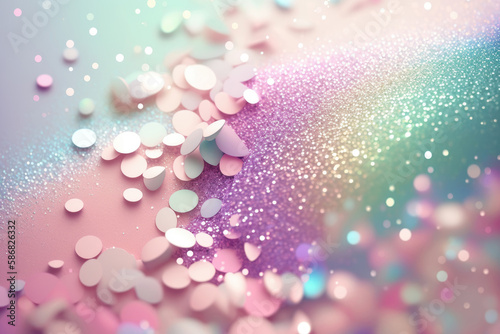 pastel abstract background with confetti glitter