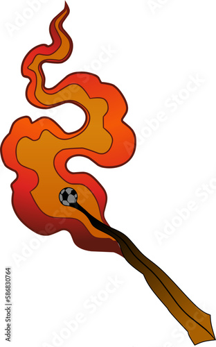 burning match