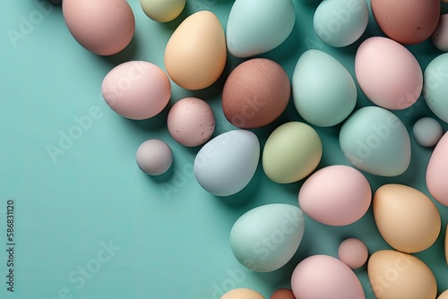stack of eggs on a white background. Generative AI