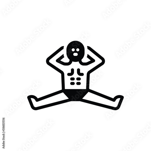Black solid icon for fitness 