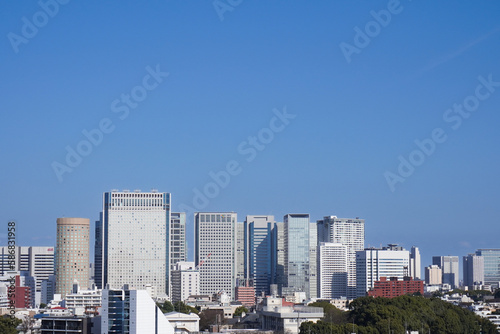 tokyo blue sky and buildings © abokado