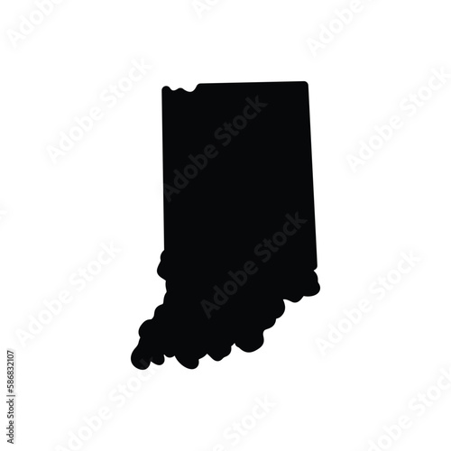 Black solid icon for indiana 