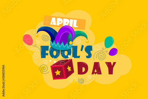 Greeting card for April Fool s Day celebration