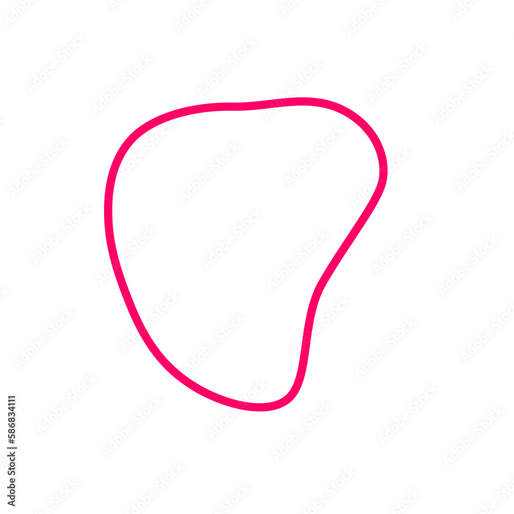 Simple blob outline vector illustration isolated on white. Doodle linear amorphous Hand drawn blotch shape Simple blob outline vector illustration isolated on white. Doodle linear amorphous Hand drawn blotch shape