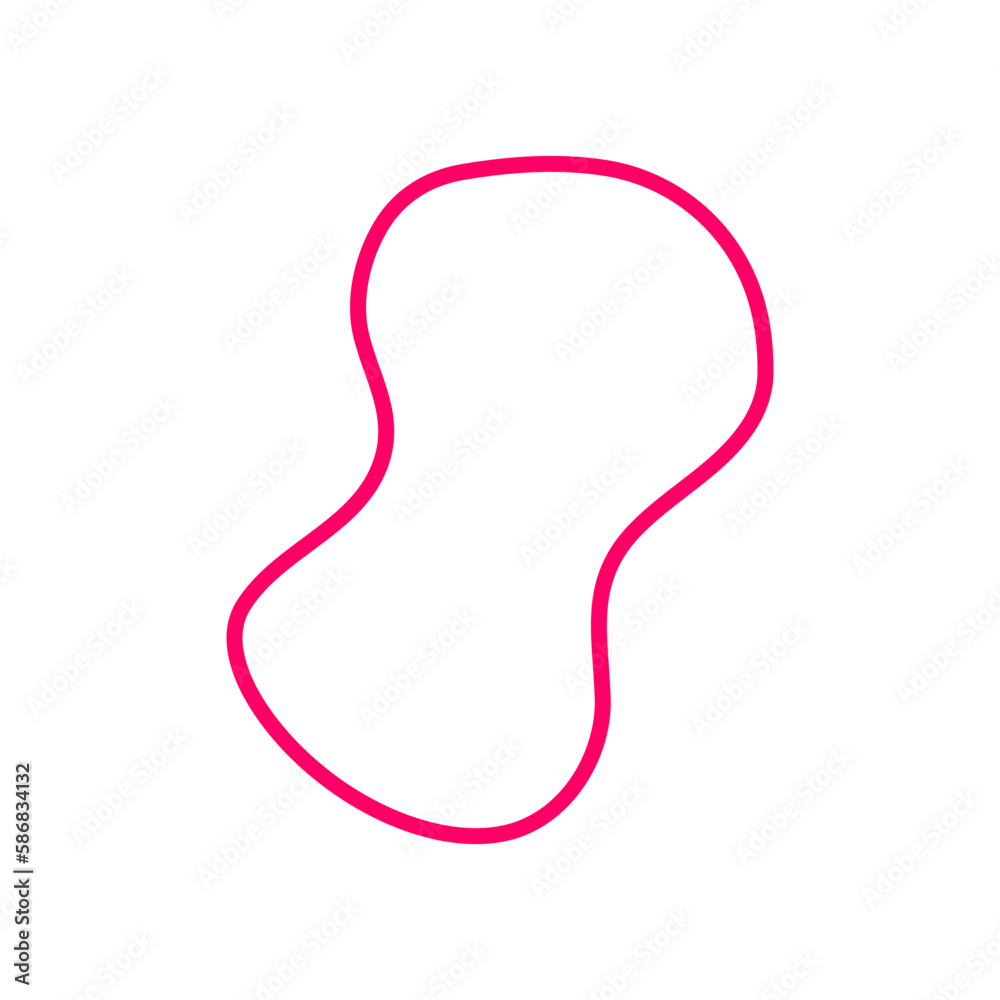 Simple blob outline vector illustration isolated on white. Doodle linear amorphous Hand drawn blotch shape Simple blob outline vector illustration isolated on white. Doodle linear amorphous Hand drawn blotch shape