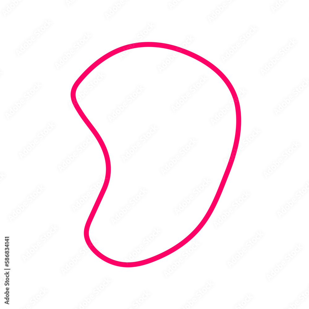 Simple blob outline vector illustration isolated on white. Doodle linear amorphous Hand drawn blotch shape Simple blob outline vector illustration isolated on white. Doodle linear amorphous Hand drawn blotch shape