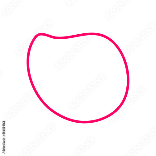 Simple blob outline vector illustration isolated on white. Doodle linear amorphous Hand drawn blotch shape