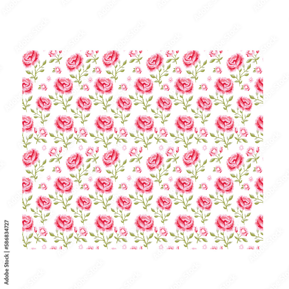 Pink flowers on a light background. small flowers seamless pattern. graphic print js