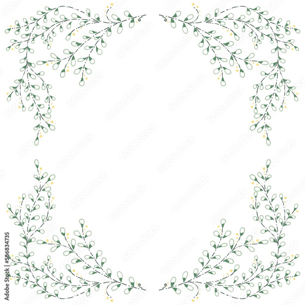 abstract floral frame