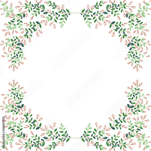 Wallpaper Mural frame of flowers Torontodigital.ca