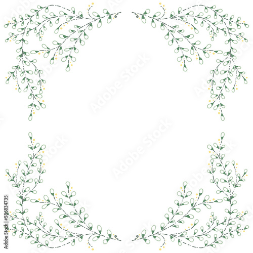 abstract floral frame