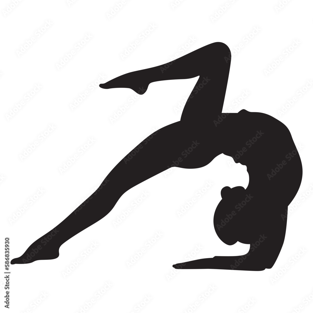 Fototapeta premium Woman Yoga Silhouette