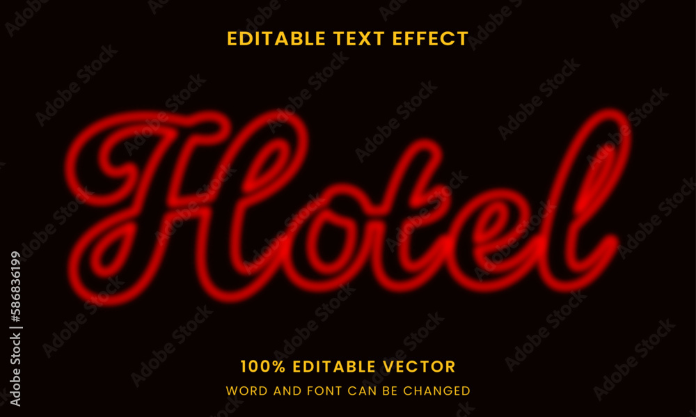 led neon glowing in the dark editable text effect store sign