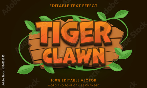 wild jungle Comic Cartoon game adventure tittle 3D Editable text Effect Style