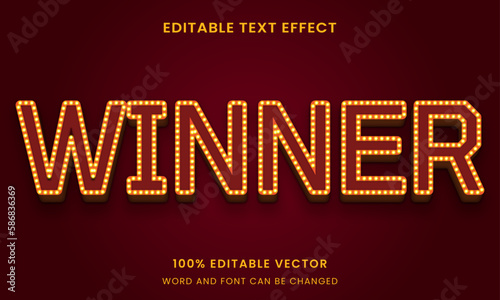 light bulb glowing neon led graphic style editable text effect