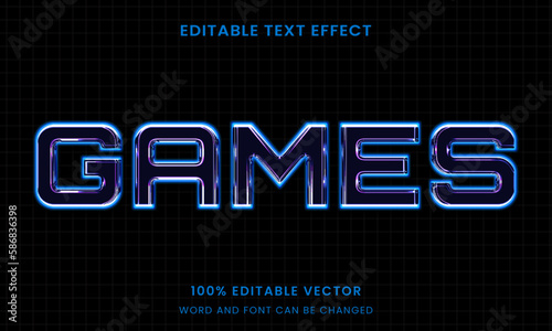 game light glowing neon led graphic style editable text effect	