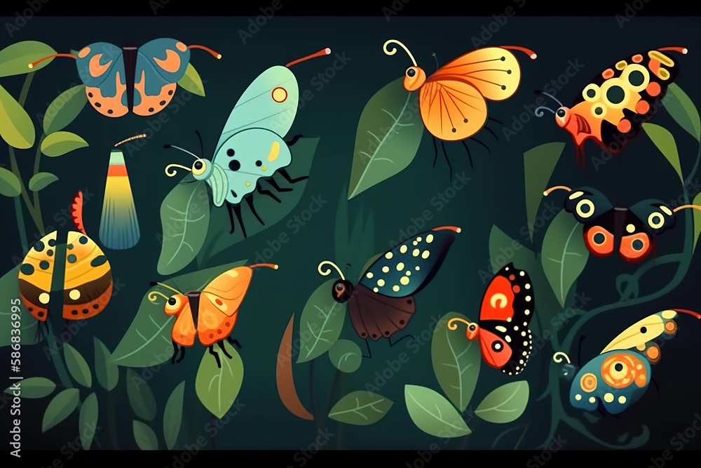 Life cycle in motion A series of animated GIFs. Stock Illustration