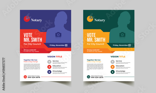 political flyer design template vector premium. 