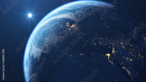 Beautiful shot of planet earth from space