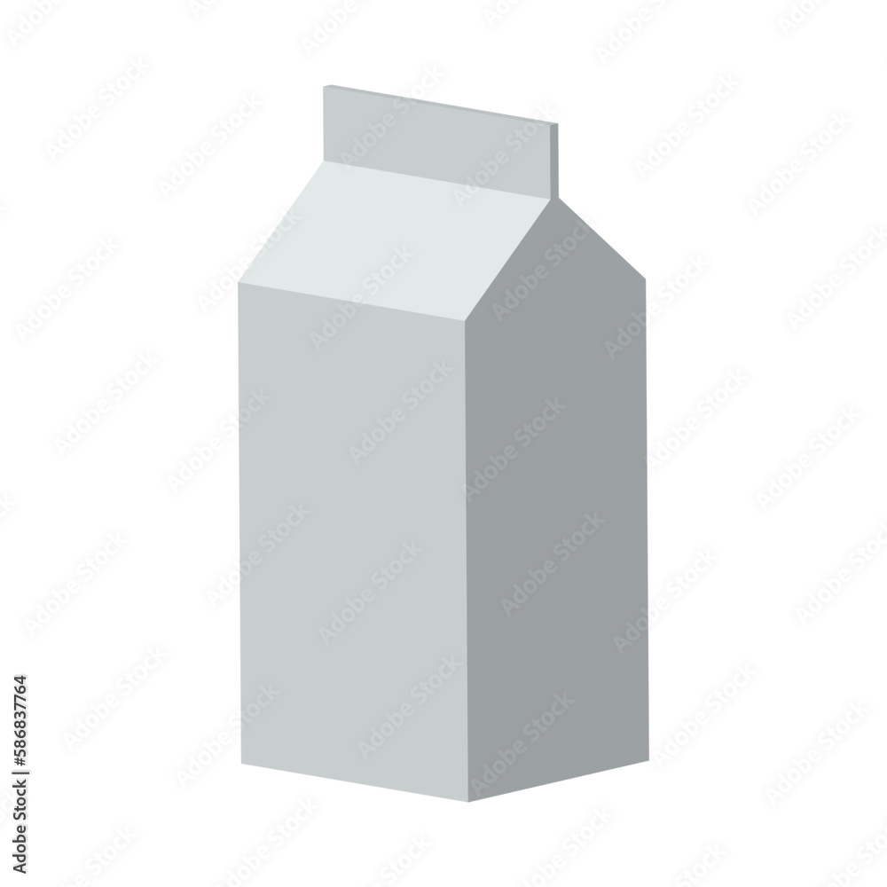 Carton packaging for milk or juice. Drink box clean, mockup for design. Carton packaging for milk or juice. Drink box clean, mockup for design.