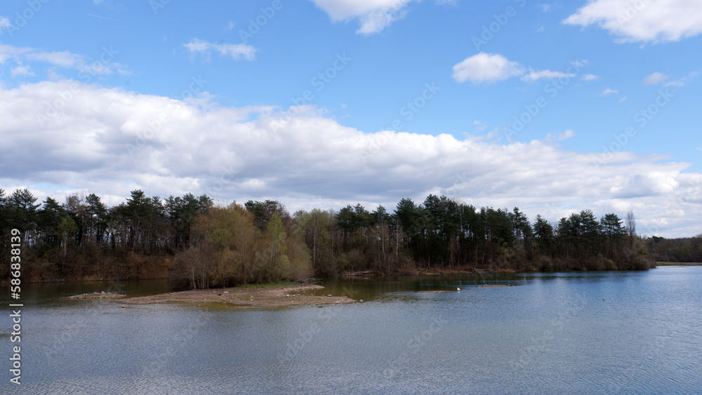 Fototapeta premium Natural sensitive space of the Sorques plain Île-de-France region 