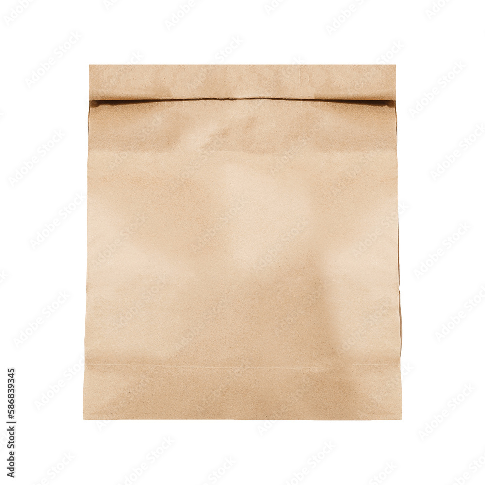 Empty blank craft paper isolated on white
