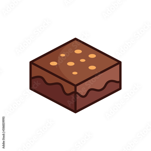 brownies icon vector design template in white background