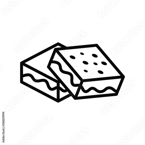 brownies icon vector design template in white background