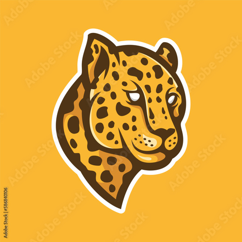 Cheetah head vector illustrations esport game
